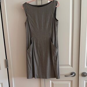Theory Gray Sleeveless Midi Dress